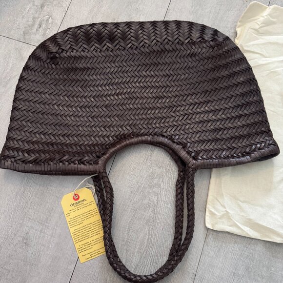 Dragon Diffusion Woven Leather Shoulder Bag | Large & Spacious - Picture 5 of 11